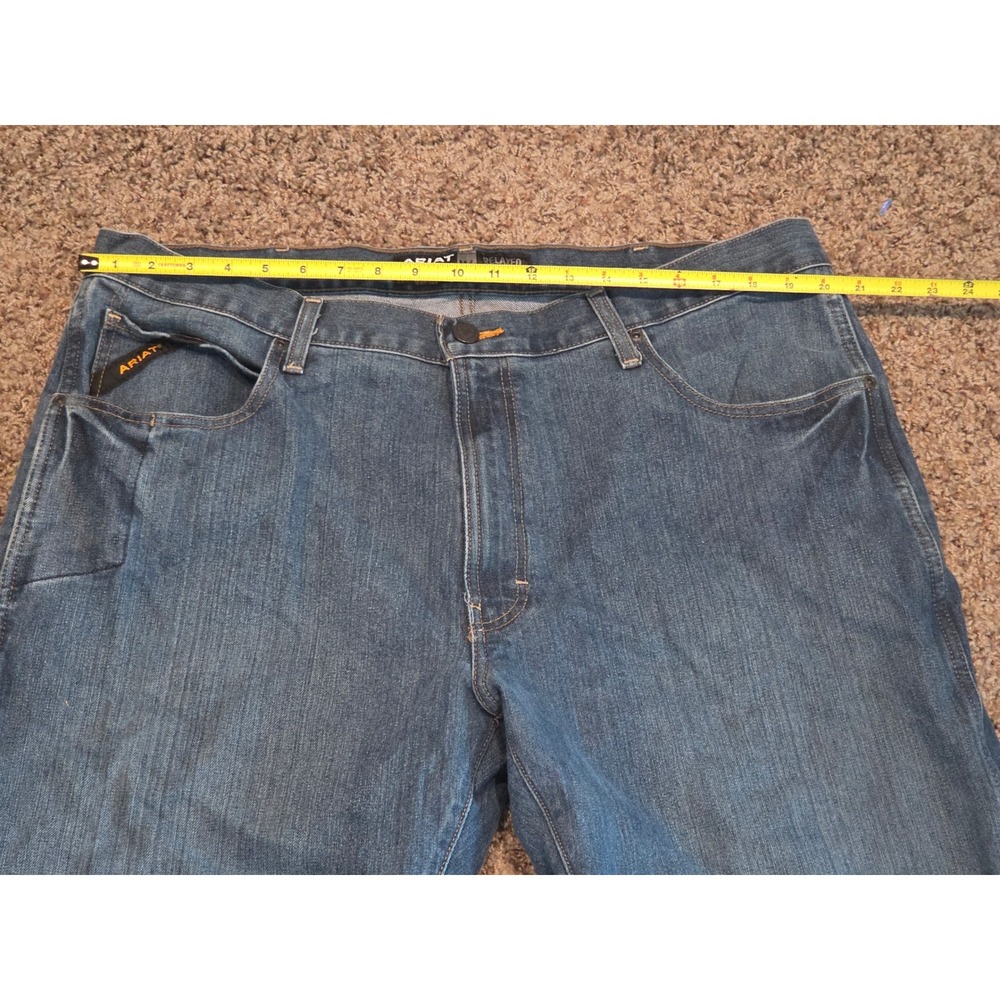 Ariat Rebar M4 Durastretch Relaxed Boot Cut Jeans‎ Mens 40x32 Blue 10016221 - Picture 6 of 11